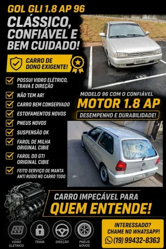 Volkswagen Gol Geração II Atlanta 1.8 8V 90cv Gasolina Mec. 2P 1996