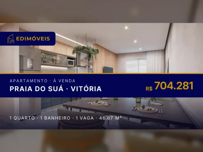 Praia do Suá| Apartamento 1 quarto em localização privilegiada
