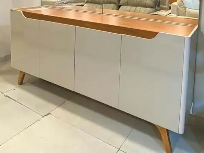 Buffet 4 Portas 180 cor Nature/Off White