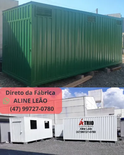 Container dormitório, desposito, escritorio Novo Garopaba SC - Pintura Ind. Acoplável 