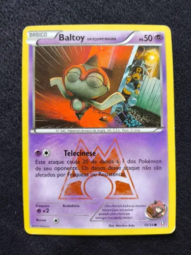 Pokémon TCG Conjunto Equipe Magma XY Double Crisis (2015) - Baltoy, Aron, Lairon e Aggron