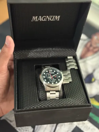 Relógio Magnum Chronograph Masculino em Aço Inox - Original com Caixa
