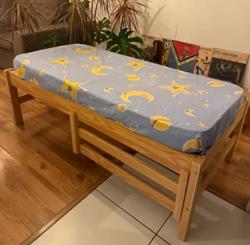 Cama Infantil Madeira Maciça + Colchão de Espuma