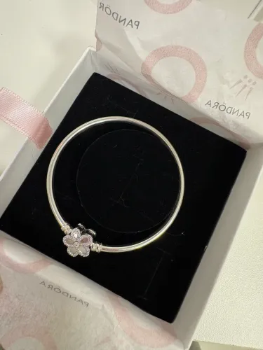 Pulseira Pandora rígida prata 925