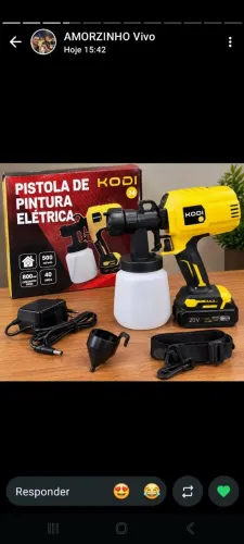 Pistola de pintura elétrica