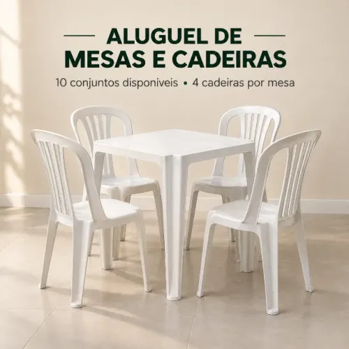 aluguel de mesa e cadeiras BH