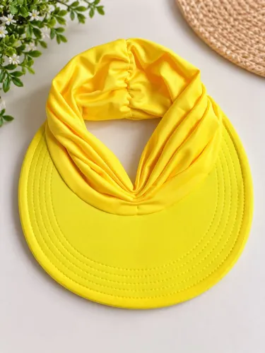 Viseira feminina Amarela Com Turbante