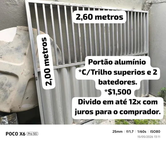 Portão alumínio 