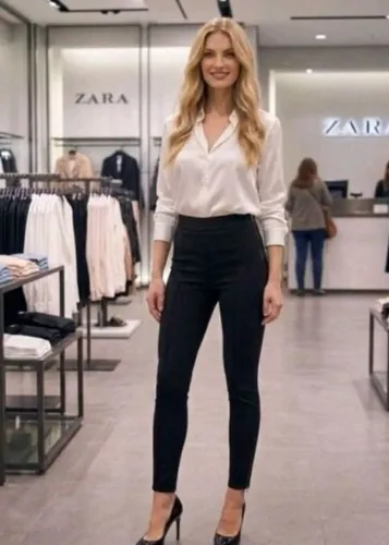 calça zara skinny preta - cintura alta com zíper lateral - tam g