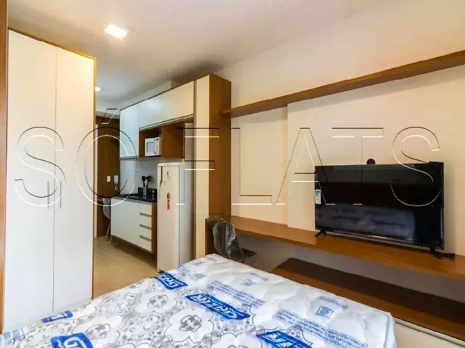 Studio Go Campo mobiliado no Campo Belo com varanda, lazer completo e alto potencial de in