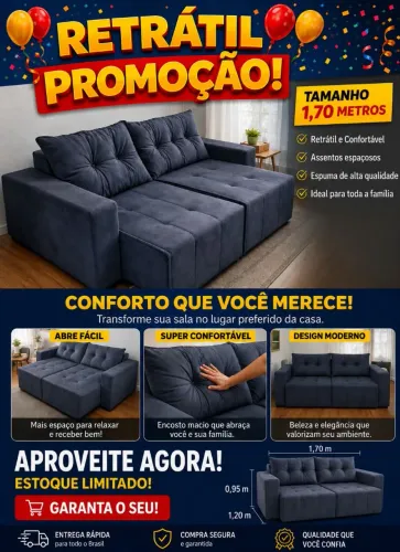 Para quem gosta de Promoção!!Sofá Retrátil Apronta Entrega!!