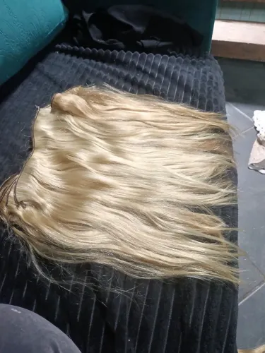 Cabelo humano loiro 45 cnt