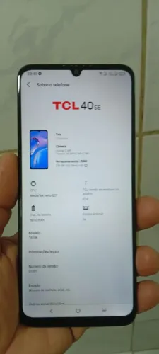Vendo ou troco TCL 40 SE 256gb 12 de ram