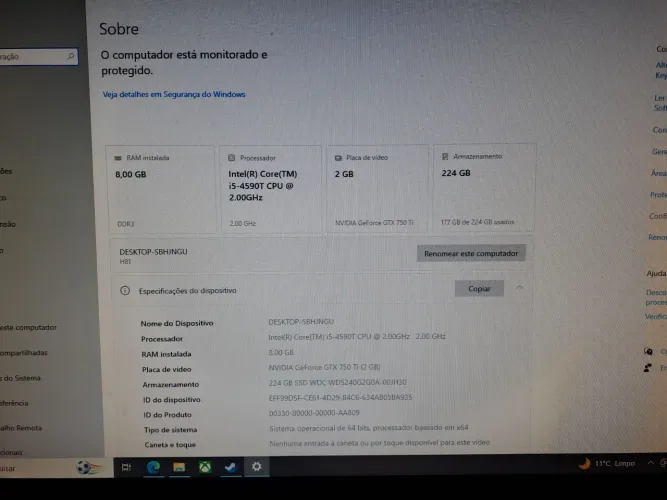 Computador de entrada, bom para escritório 
