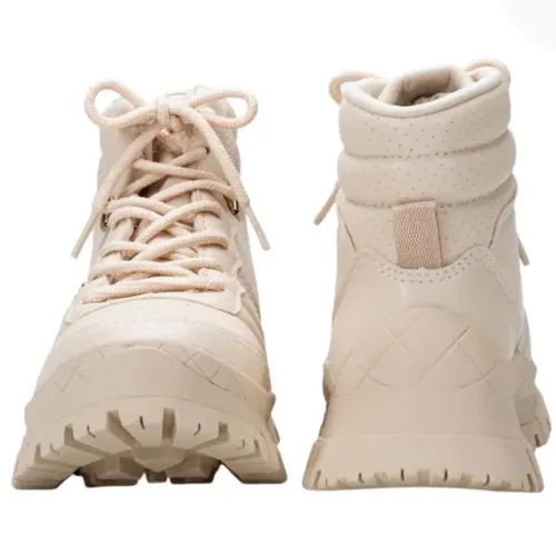 Dakota Tenis Coturno Kolosh Feminino Bege Confortavel Palmilha Impulse