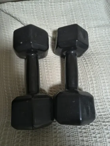 Par De Halteres 10kg Sextavados Emborrachados - Ahead Sports