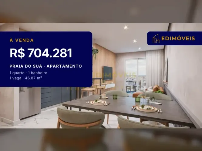 Exclusivo: Apartamento 1 quarto na Praia do Suá, agende sua visita!