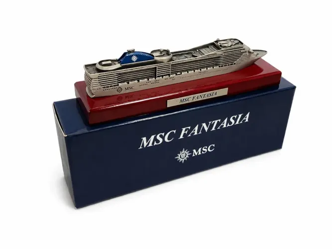 Miniatura Navio Cruzeiro Msc Fantasia 1:1143 Prateado