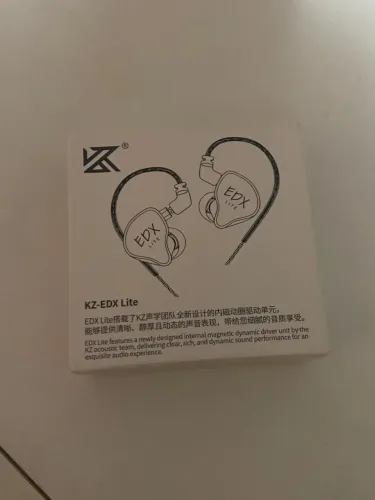Fone De Ouvido Kz Edx Lite Dj Musical Retorno Palco In-ear Cor Transparente