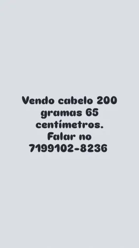 Cabelo a venda 