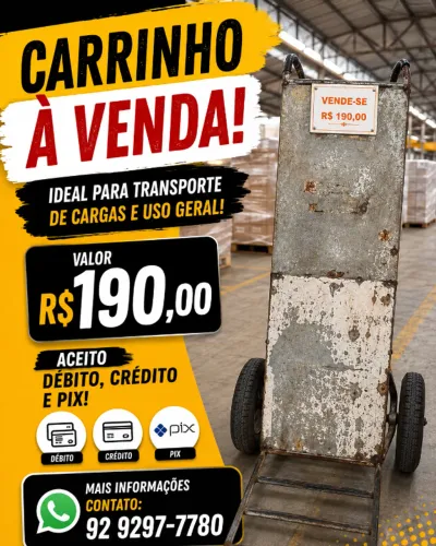 VENDO CARRINHO DE TRANSPORTE