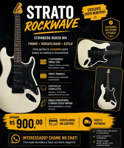 Guitarra Strinberg Rockwave RGK50 WH