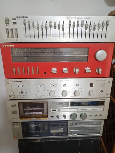 Receiver tape deck equalizador mix tudo pô 1200