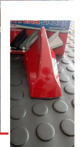 Antena Barbatana Shark Tubarão c sinal radio core vermelho preto Fosco Prata branco mhsdb