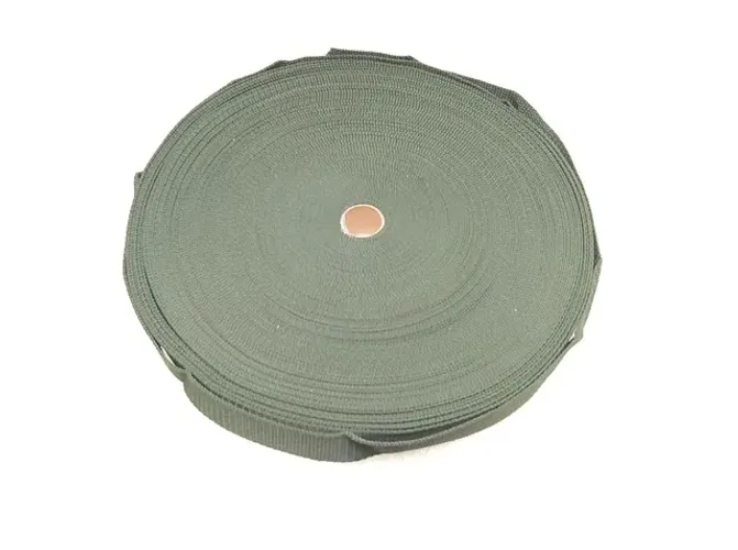Alça de bolsa, 3 ctm , verde oliva militar, rolo com 50 metros 