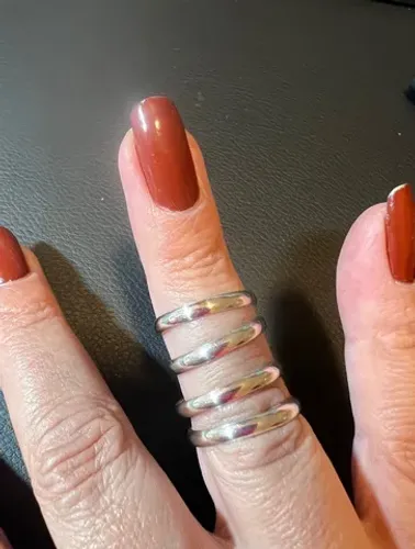Conjunto de 4 alianças finas de Prata!