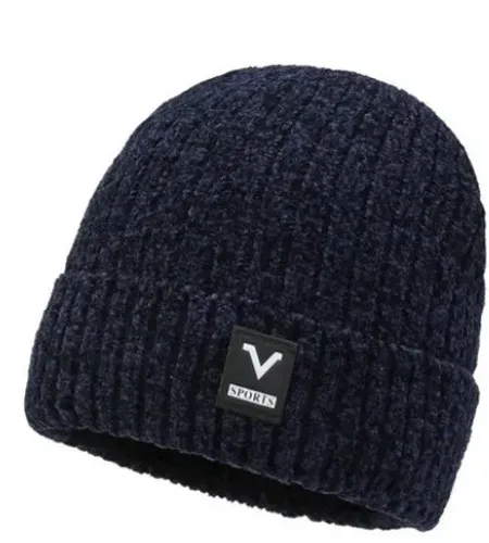 touca sport gorro flanelada 21x24cm poliester  hl89214-cinza azulado