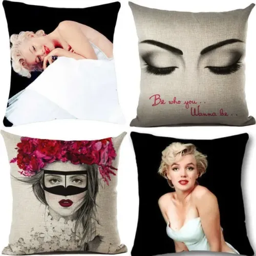 Capa Almofada Marilyn Monroe Retrô Para decoração de ambiente sala escritório quarto