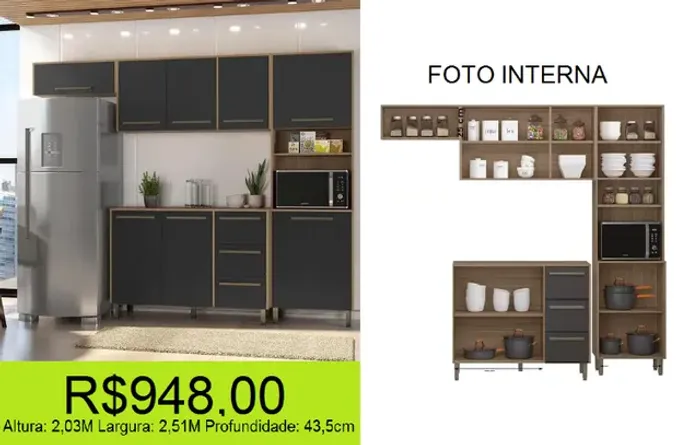 Armário de cozinha de alta qualidade