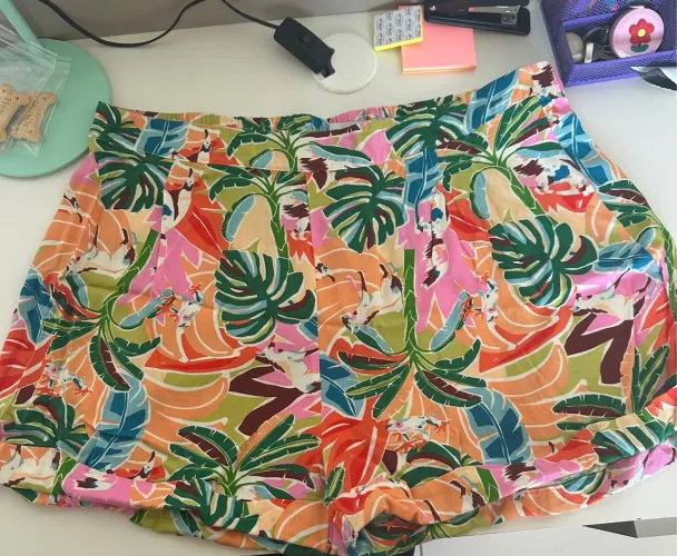 Short estampado tropical GG Plus Size com Elástico
