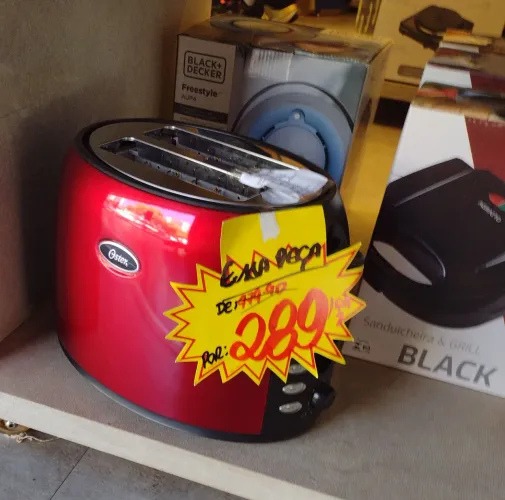 Torradeira Oster Vermelha - Oferta Imperdível!