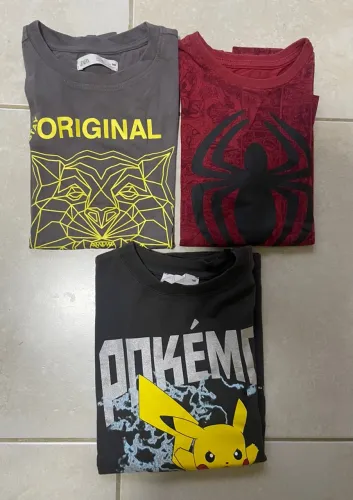 Lote de 3 camisetas menino tam. 10