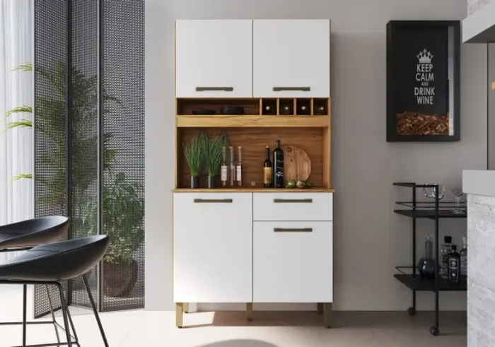 Armario 04 Portas Pinot em MDF (Novo)
