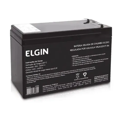 Bateria Selada Elgin, P/ Nobreak, VRLA, 12V 7Ah