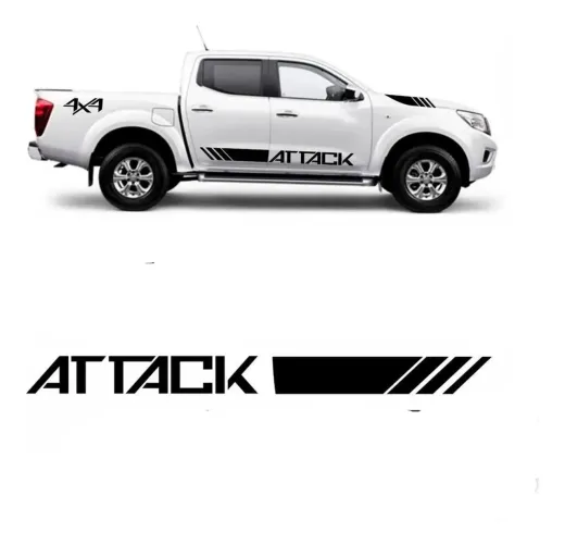 Adesivo Lateral Attack Nissan Frontier 2017 a 2019 Esquerdo Novo Genuino.