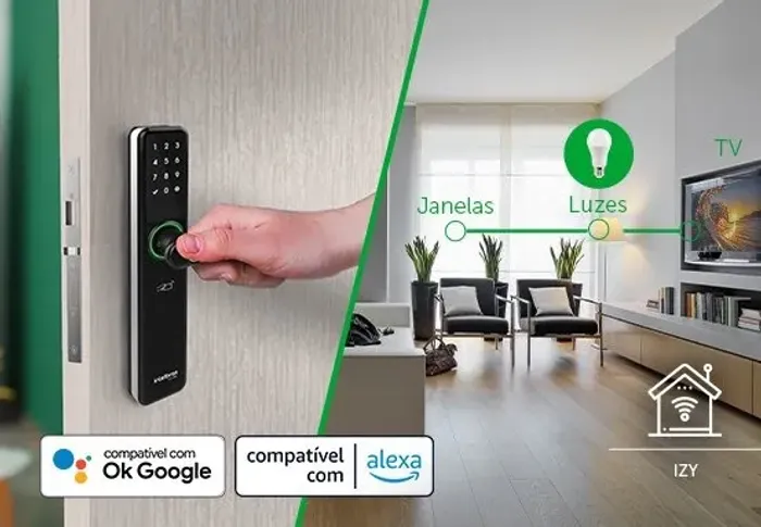 Fechadura de embutir com maçaneta Smart IFR 7000 Intelbras
