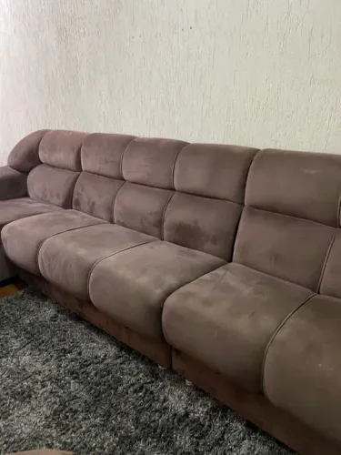 Sofá com chaise 3,00mts em Suede