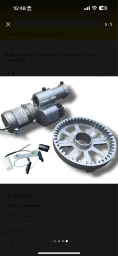 Kit Motor Porta De Molas Até 16m2 Porta Enrolar Automática