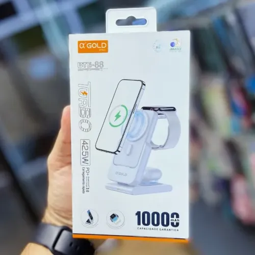 Carregador Para Celular Por Indução 3 Em 1 - A'gold Bte-88