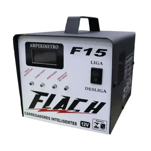 CARREGADOR F15 15A/12V AUXILIAR DE PARTIDA-Flach