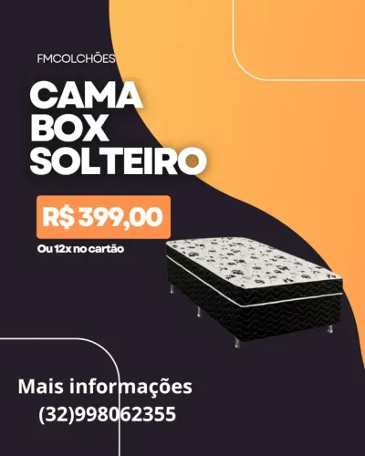 Cama Box Solteiro - Conforto e Qualidade!