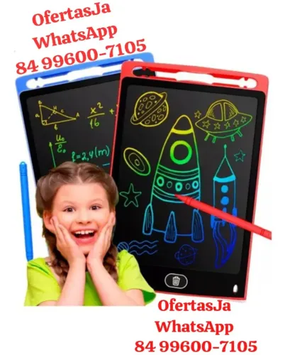 Lousa Mágica Tablet LCD Infantil Digital para Escrever e Desenhar