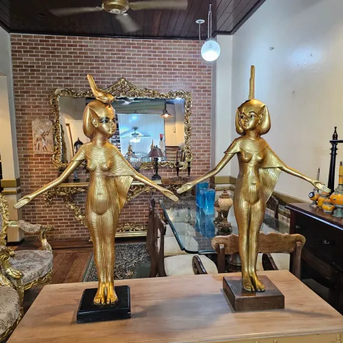 Decoração, esculturas antigas deusas egípcia grandes
