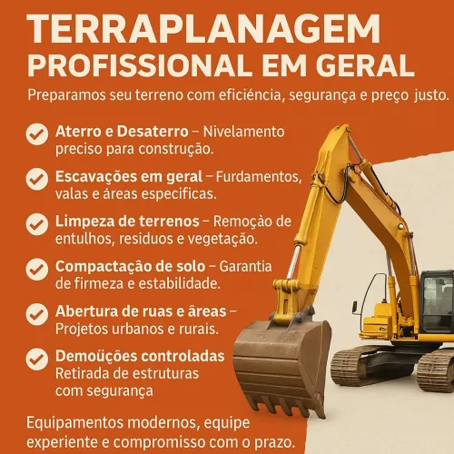 Escavação/ aterro / desaterro 