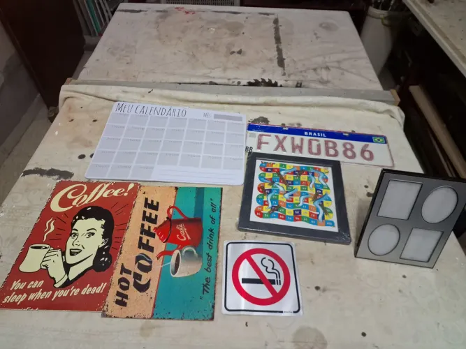 Quadros e Placas Decorativas - Coffee e Mais! 6unidades 