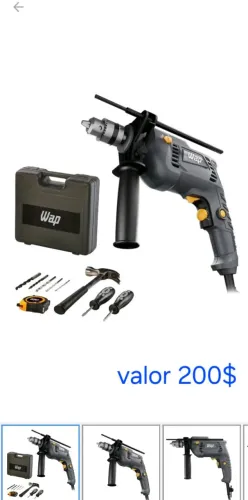 Furadeira de impacto 700w vap com kit completo 110v